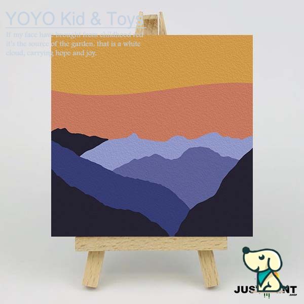 YoYo❤️ Wall Art /Dầu Số Hóa Tự Tô Màu Theo Số/  DIY Canvas Acrylic Paint / Painting kit / Deco Colouring art / 20X20CM noframe 17 XH123