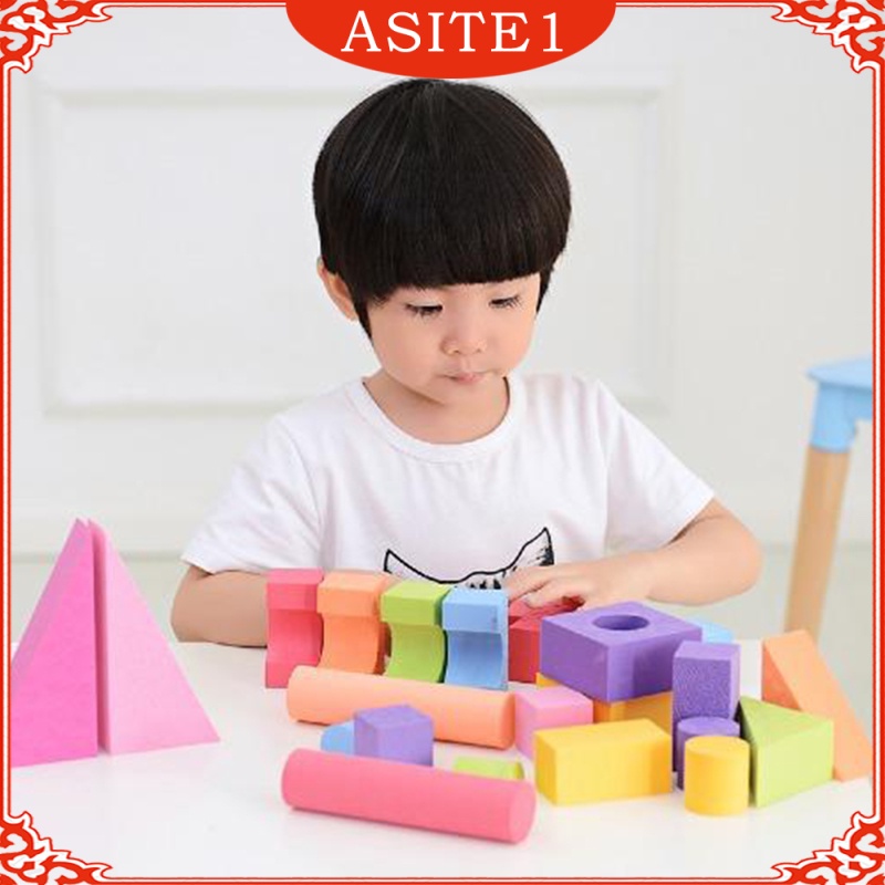 Bộ 25 Khối Xốp EVA Mềm 3.5cm Đồ Chơi Xếp Hình Cho Bé