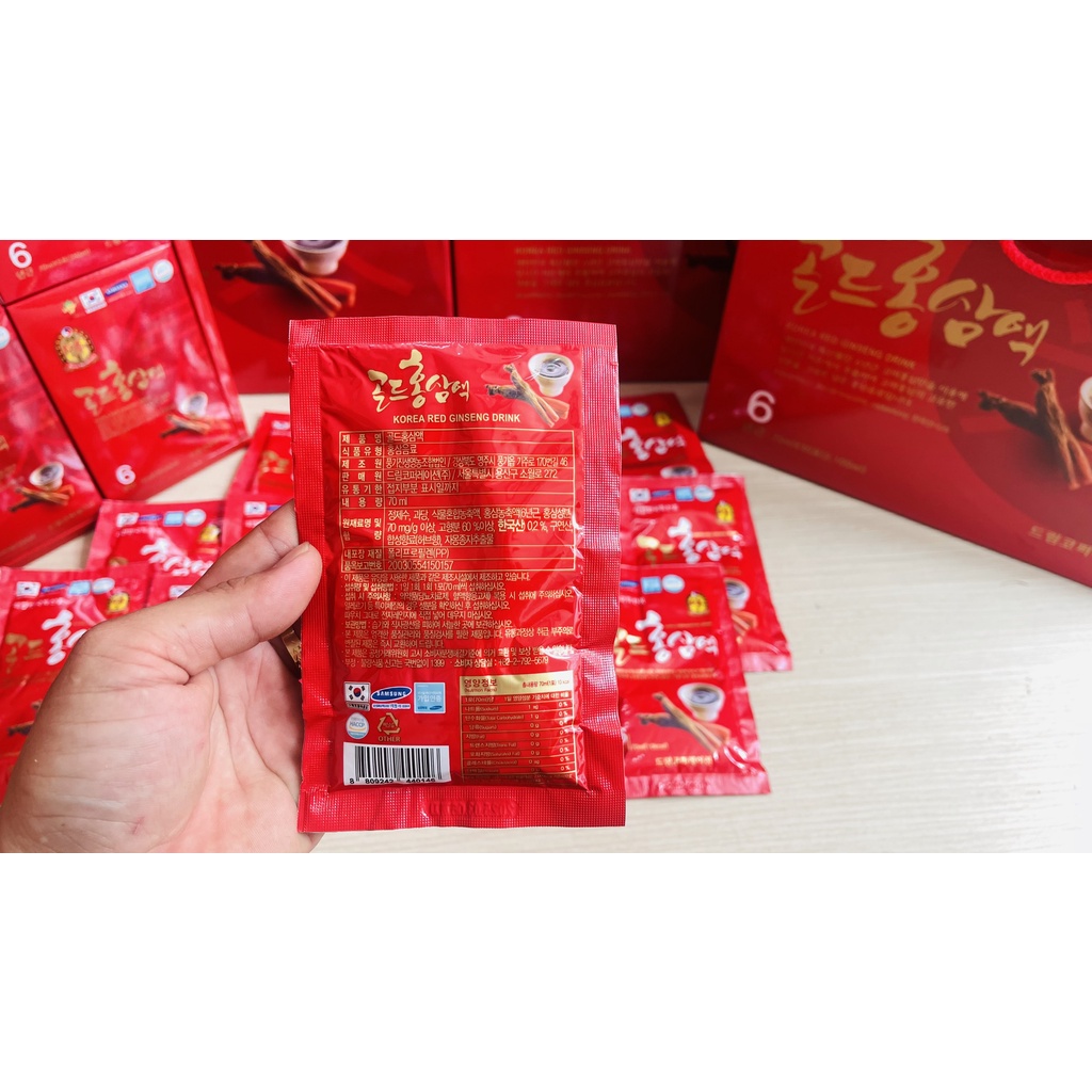 Nước Hồng Sâm Chén Dream 6 Năm Tuổi Hàn Quốc hộp 30 gói x 70ml