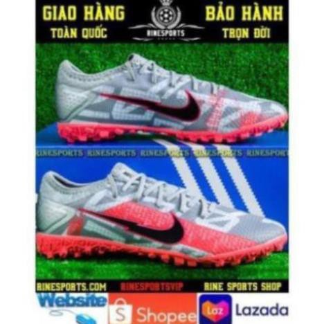 [Sale 3/3]GIÀY BÓNG ĐÁ 𝗡𝗶𝗸𝗲 Mercurial Vapor 13 Pro xám cam SÂN CỎ NHÂN TẠO HÀNG SUPER THAILAND P09 L *