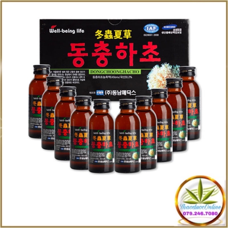 Nước Đông Trùng Hạ Thảo Hàn Quốc (100ml x 10 chai/hộp)
