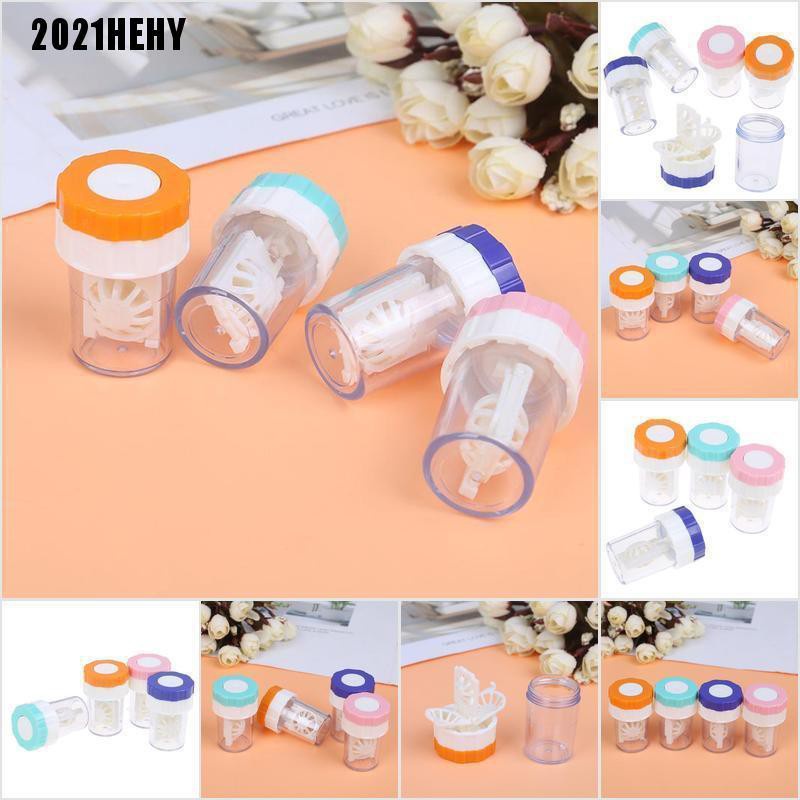 [2021HE] 1Pc Portable Contact Lens Cleaner Case Box Manual Rotation Washer Cleaning #HY