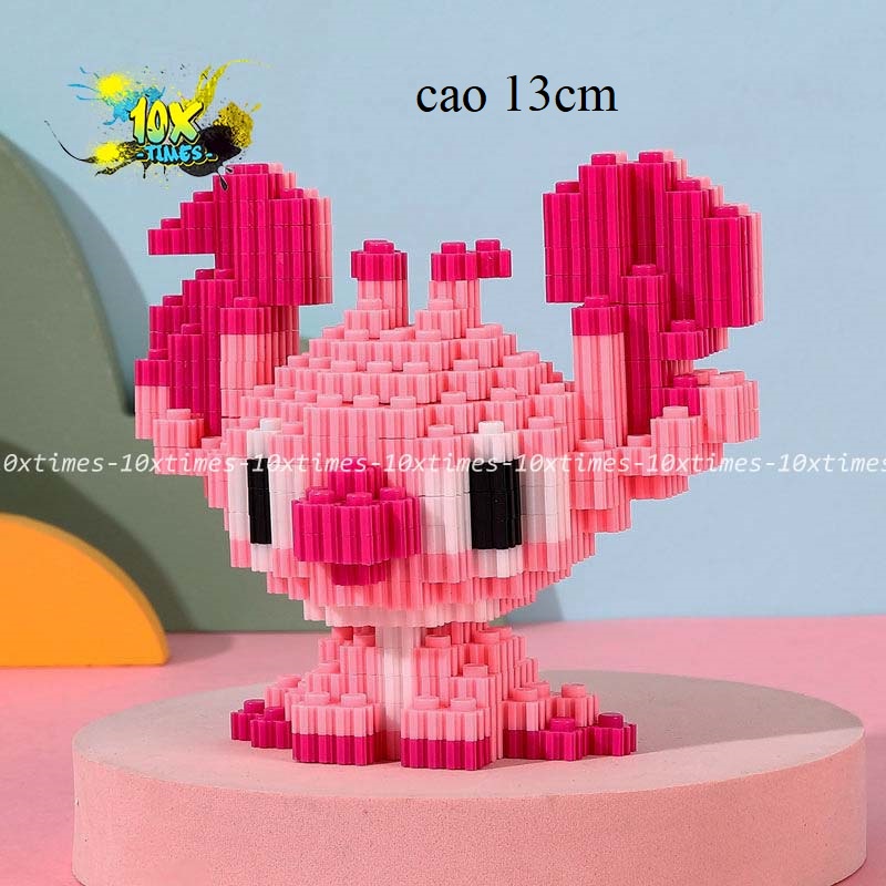 linkgo 3D nhân vật hoạt hình stich - stitch cho bé, đồ chơi trẻ em lắp ráp dễ thương sáng tạo, quà tặng sinh nhật