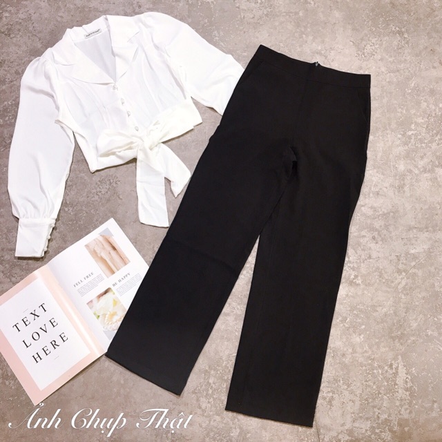 Sét áo vest nơ+ quần và ảnh thật