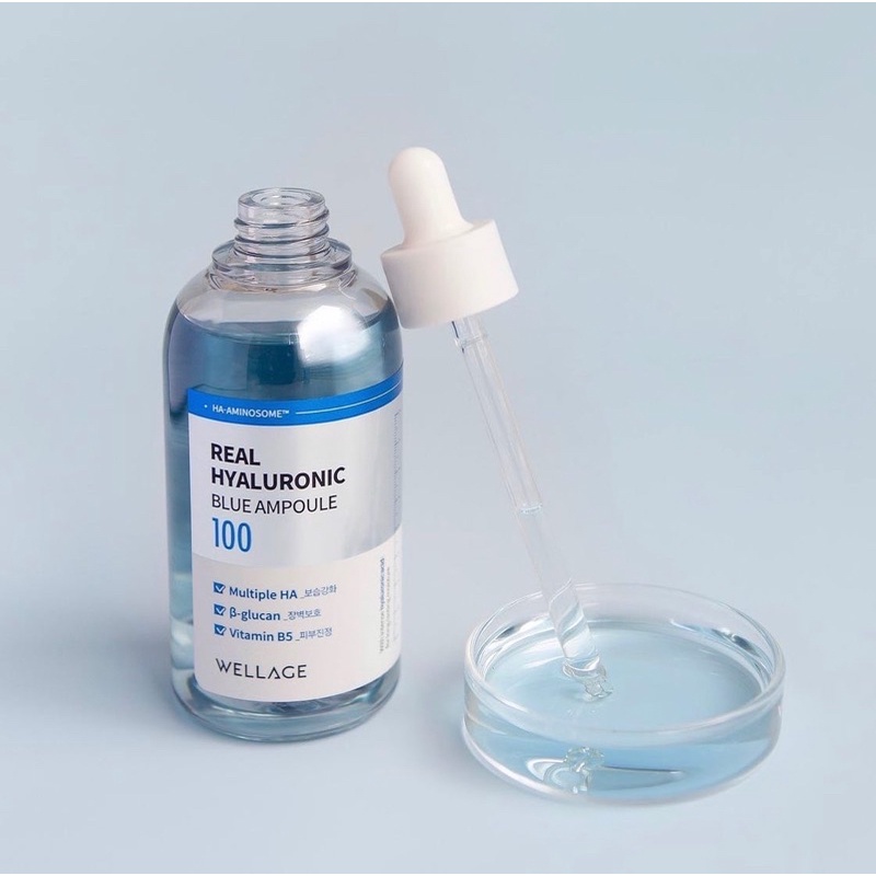 Tinh chất cấp nước WELLAGE Real Hyaluronic Blue Ampoule 100ml