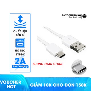 Cáp sạc type c hỗ trợ sạc nhanh các dòng máy android hoặc thiết bị dùng cổng type c cáp truyền dữ liệu cáp ss type trắng