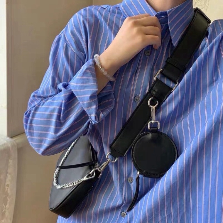 TÚI KẸP NÁCH ĐEO CHÉO NỮ 5 CHI TIẾT GỒM 2 TÚI VÀ 3 QUAI ĐEO CHÉO KẸP NÁCH