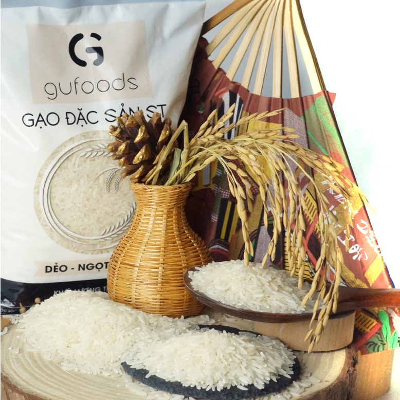 [VietGAP] Gạo ST25 GUfoods - Trắng sữa, dẻo, ngọt, thơm - Túi 1kg