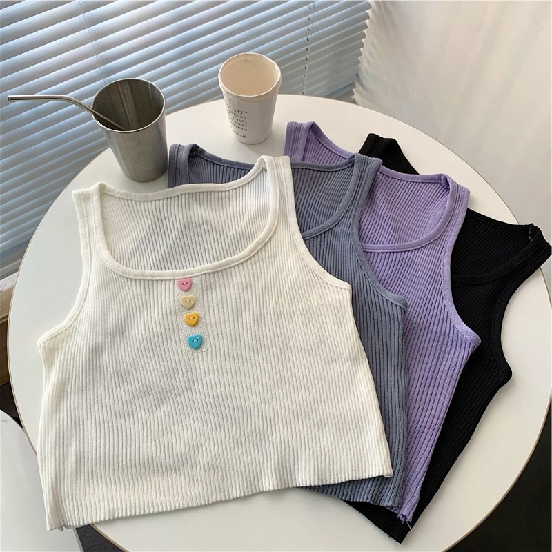 Áo Dệt Kim Phối Nút Thiết Kế Đơn Giản Hợp Thời Trang | BigBuy360 - bigbuy360.vn