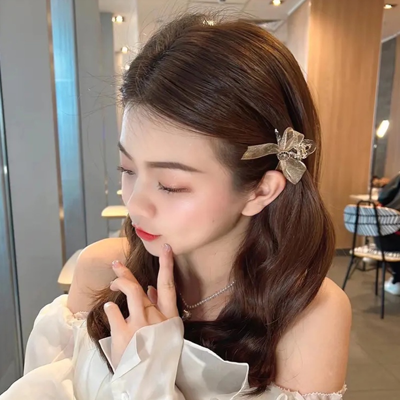 Kẹp Tóc Hình Nơ Hai Mặt Lưới Cá Mập Thời Trang Hàn Quốc Dành Cho Nữ 2022