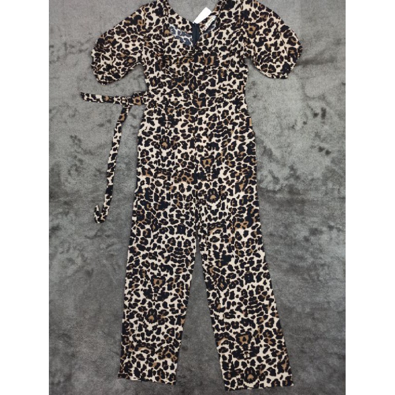 Đồ Bay Nữ 🌸FREESHIP🌸 Jumpsuit dài ống suông họa tiết beo xinh xắn TJ1091