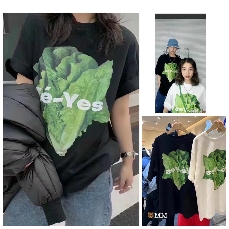 Áo phông tay lỡ cải xanh siêu hot