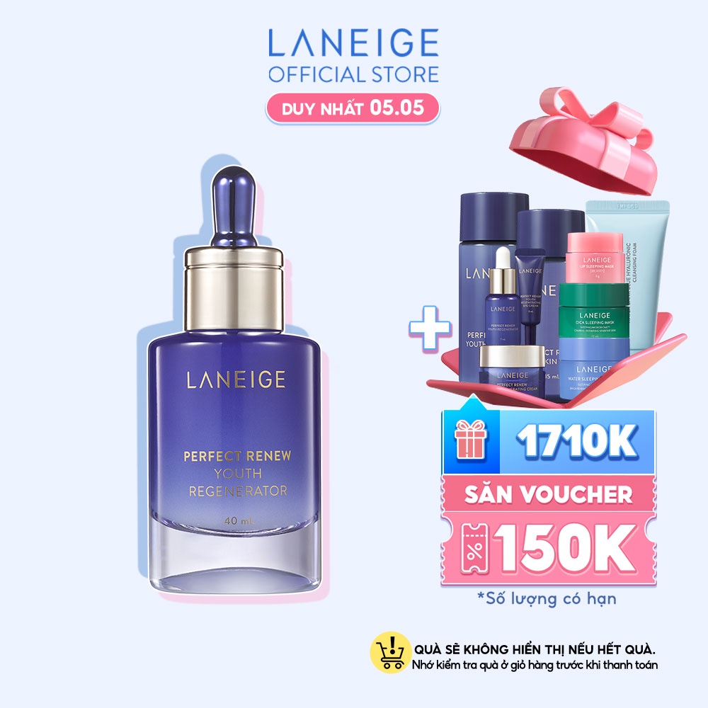 [CHÍNH HÃNG] Tinh Chất Chống Lão Hoá Vượt Trội Laneige Perfect Renew Youth Regenerator 40ml Tăng Độ Đàn Hồi và Căng Bóng