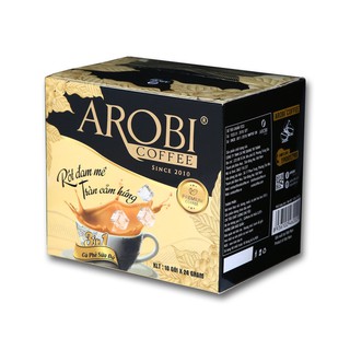 [GIẢM GIÁ TRỰC TIẾP] Cà phê sữa đá - Cà phê hòa tan 3 in 1 - Arobi Coffee đẳng cấp của hương vị Việt - Hộp 10 gói x 24gr