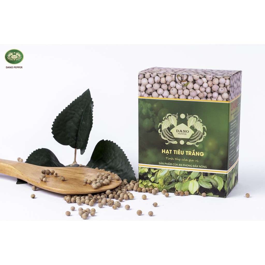 White Pepper - Dano Food 250g Hạt Tiêu Trắng sạch, cay, màu trắng đẹp, nồng vị 600g/l tại vườn Đắk Nông ĐNTT