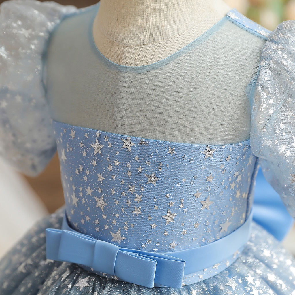 Đầm Công Chúa Đính Kim Sa Lấp Lánh Cho Bé Gái 1 Tuổi 1-5 Tuổi