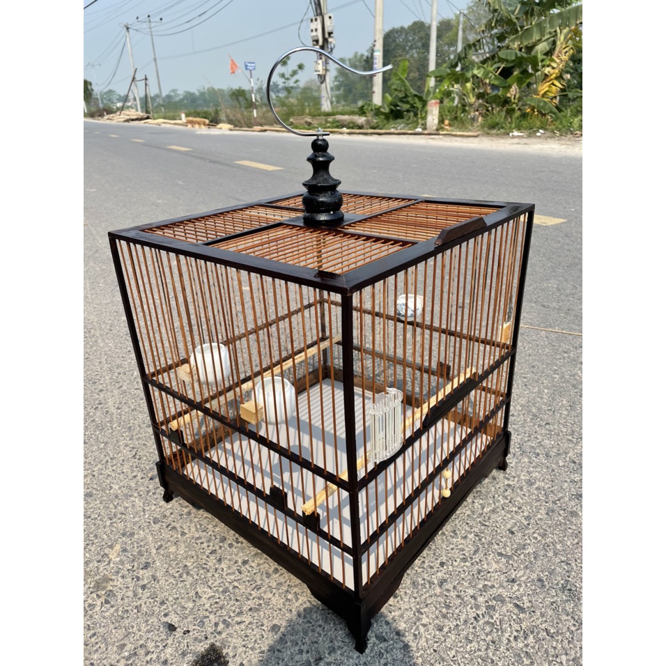KHUNG LỒNG CHIM CHÀO MÀO GỖ MUN ĐUÔI CÔNG VÂN GỖ CỰC NÉT RẺ VÔ ĐỊCH RÁP SIÊU DỄ