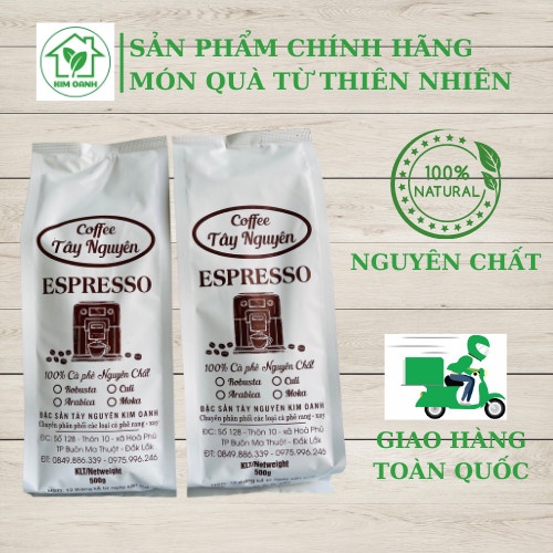 Cà phê Robusta rang mộc nguyên chất Đặc sản Tây Nguyên - Gói 500gr