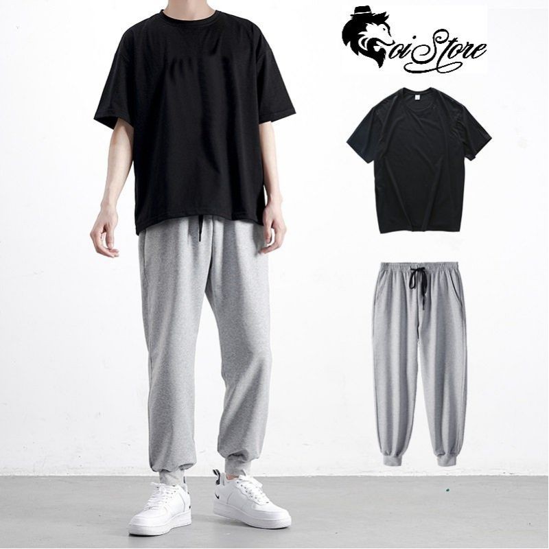 Combo áo thun + quần jogger Nam nữ bigisize