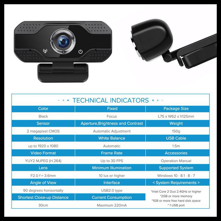 Webcam V8 Full Hd 1080p Full Hd 1080 P | BigBuy360 - bigbuy360.vn