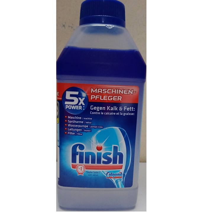 Nuớc vệ sinh máy rửa chén bát Finish ( bảo trì Máy rửa chén bát) chai 250ml  ( Combo  2 chai )