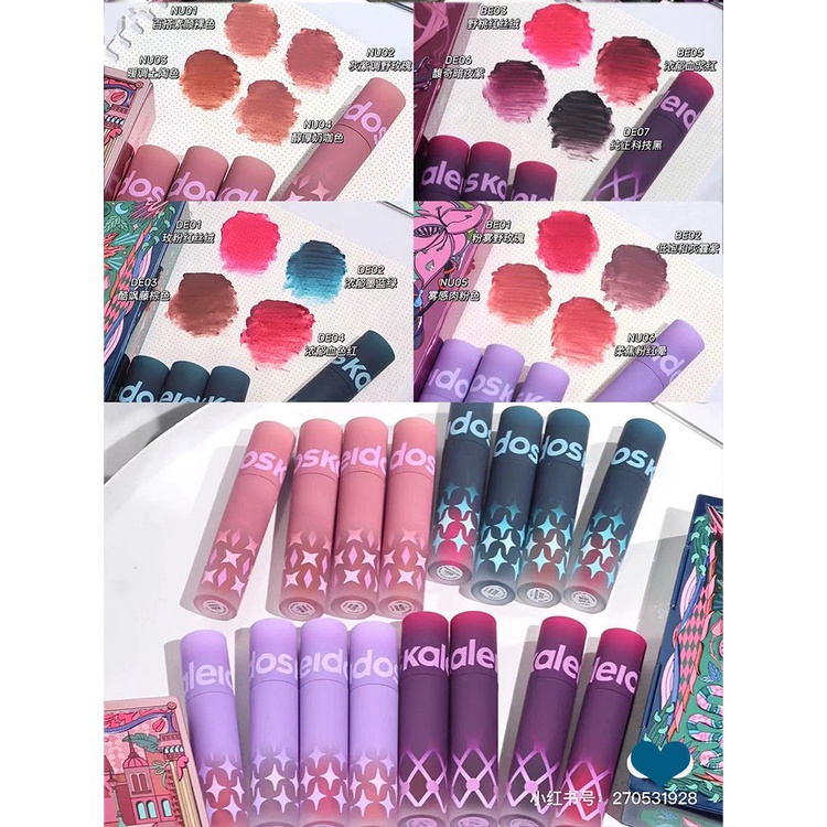 Bán Chạy!F & X Son Môi kaleidos Bột Đất Sét Siêu Nhẹ Mờ Siêu Nhẹ Làm Trắng Dành Cho Học Sinh