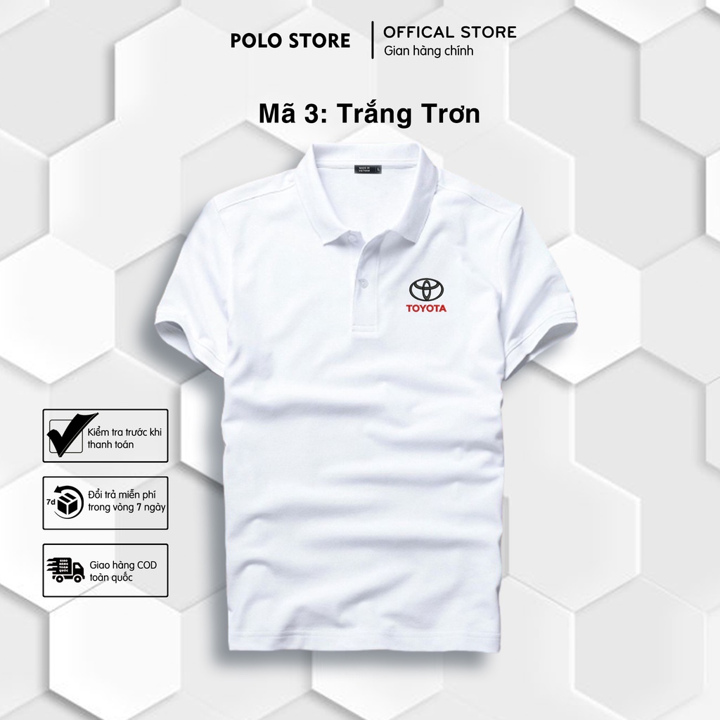 |LOGO THÊU| Áo thun Polo TOYOTA Cao Cấp - Polo có cổ Logo Hãng Xe Ô tô nhiều màu Sang Trọng
