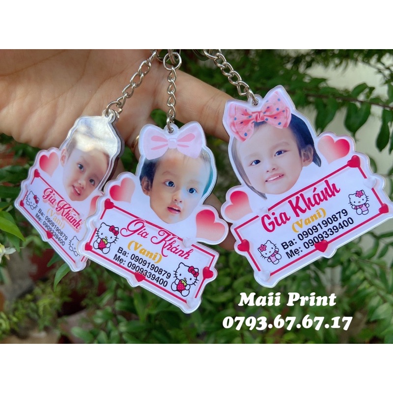 🌸🌸 MÓC KHOÁ - HUY HIỆU GHÉP MẶT TREO BALO CHO BÉ ĐI HỌC - IN THEO YÊU CẦU🔥🔥🔥