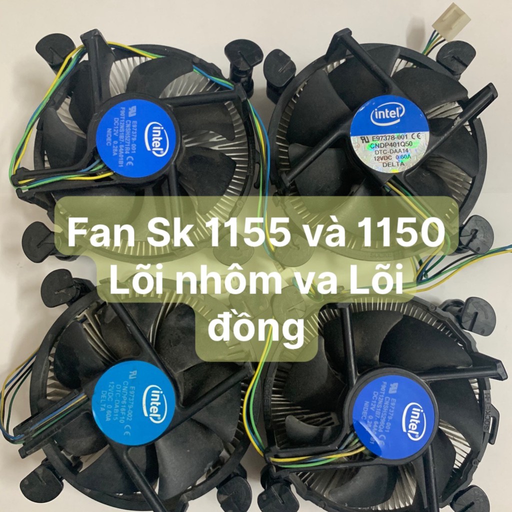 Quạt Tản Nhiệt  Máy Tính Lõi Nhôm và Lõi Đồng SK 1155 và 1150 -1151 Hàng 2nd vệ Sinh Sạch Chuẩn - Vi Tính Bắc hải