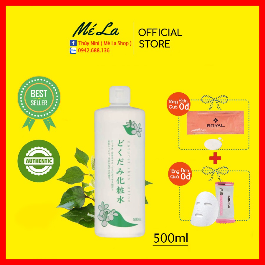 ✅[NỘI ĐỊA NHẬT] Nước Hoa Hồng Diếp Cá Dokudami Nhật Bản Toner Dokudami 500ml
