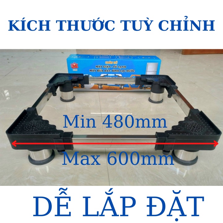 Chân máy giặt  chân tủ lạnh chân đỡ đa năng kệ để máy inox