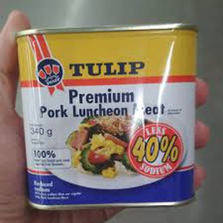 Thịt hộp Tulip Pork Luncheon Meat 40% less sodium 340g