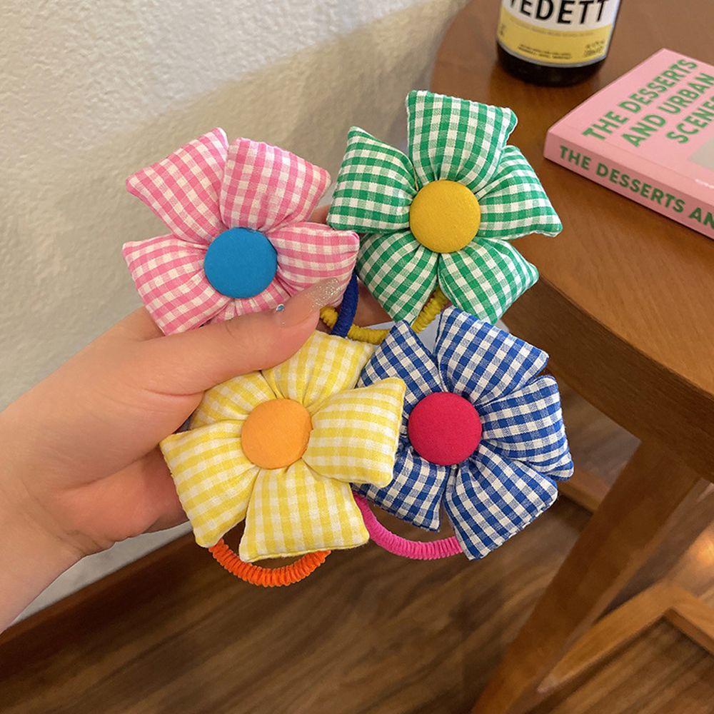 Dây Cột Tóc Đính Hoa Lớn Phong Cách Hàn Quốc Cho Nữ