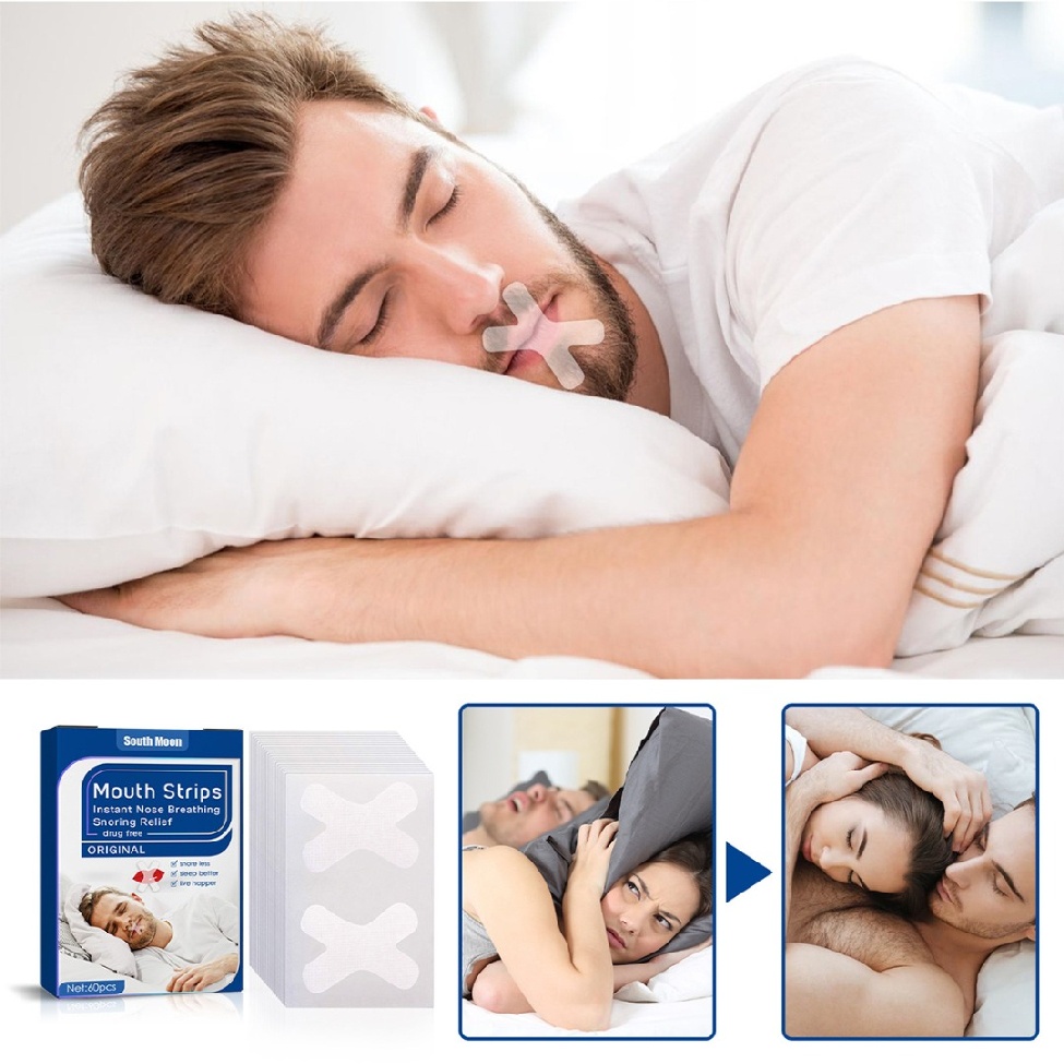 [Hàng mới về] 60 miếng dán hỗ trợ giảm ngáy khi ngủ tức thì