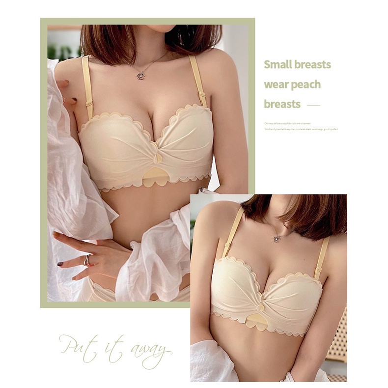 Áo Ngực Nhỏ Không Gọng Thép Nâng Ngực Không Dây Có Thể Điều Chỉnh Thoải Mái Cho Nữ