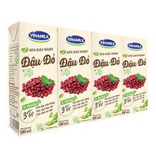  Sữa đậu nành Vinamilk đậu đỏ - Lốc 4 hộp x 180ml 