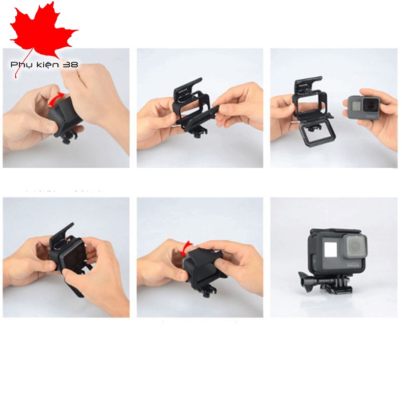 Khung Gopro Hero 7 Black - Khung nhựa bảo vệ cho camera actioncam Gopro - Bộ phụ kiện gopro 7