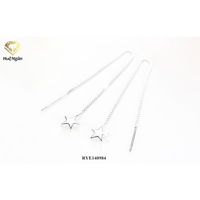 Bông tai bạc Ý 925 Huệ Ngân - Ngôi sao may mắn dáng dài RYE140984