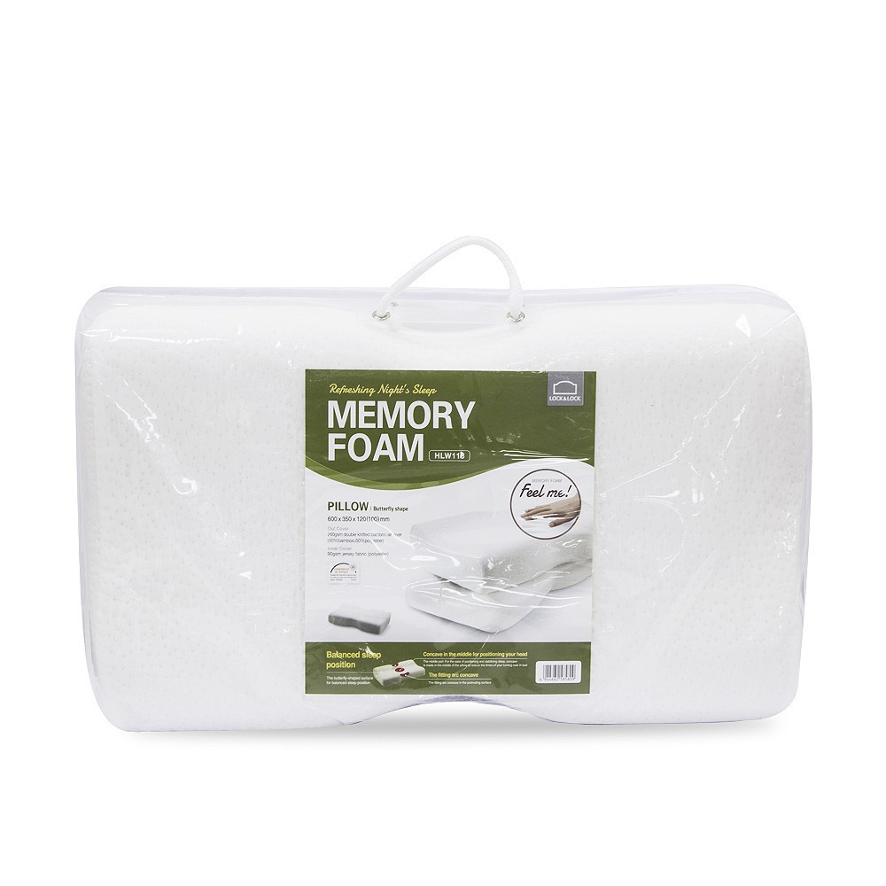 Lock&Lock- hàng chính hãng Gối Memory Foam 50D Hình Bướm  [HLW113] (60 x 35 cm)