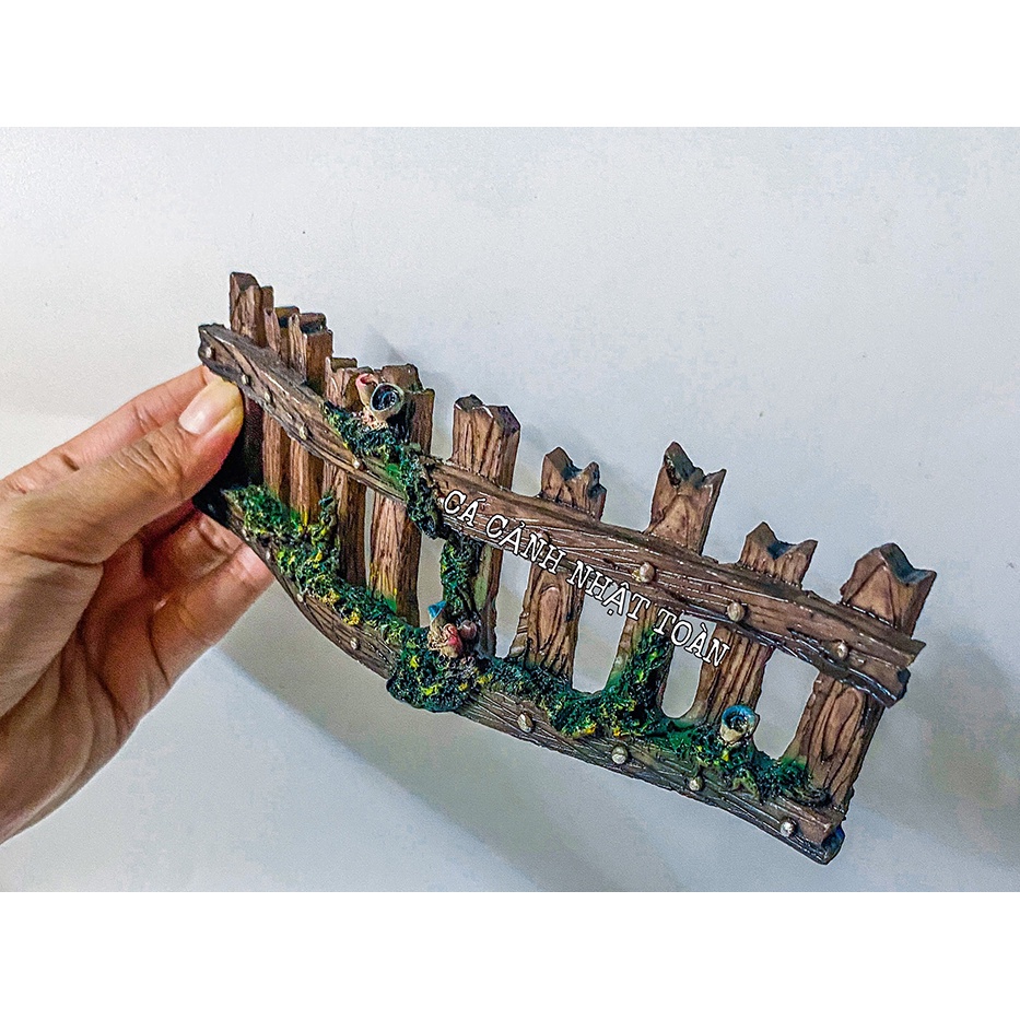 HÀNG RÀO TRANG TRÍ NON BỘ BỂ CÁ TIỂU CẢNH DÀI 18CM CAO 5CM