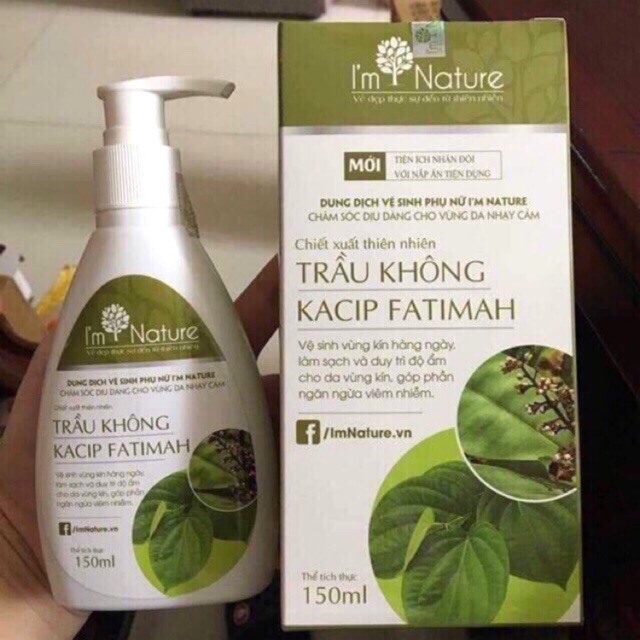 DUNG DỊCH VỆ SINH KHÁNG KHUẨN LÁ TRẦU KHÔNG IM NATURAL 150ml