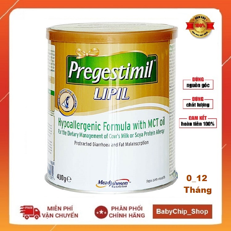 Sữa Pregestimil Lipil (400g) (Cho trẻ dị ứng, kém hấp thu chất béo, đạm)