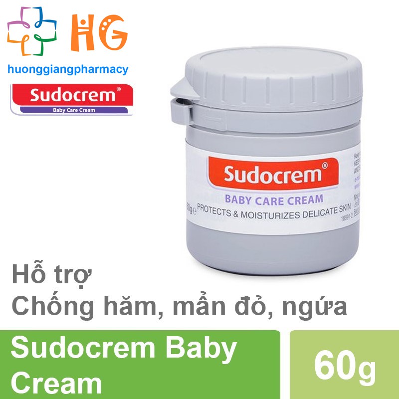 Kem hăm cho bé Sudocrem Baby Kem chống hăm cho bé giúp giảm hăm tã hăm da hăm bẹn trẻ sơ sinh bị hăm đỏ hậu môn Hộp 60g