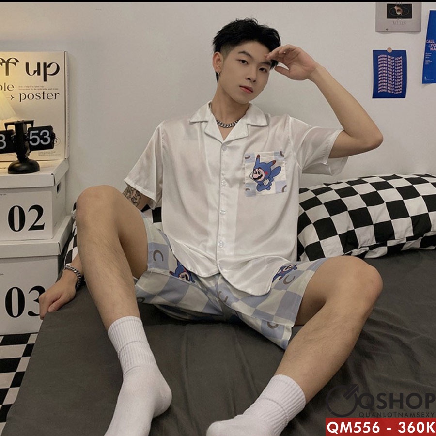 Bộ đồ pijama cặp quần ngắn, tay ngắn  QSHOP QM556