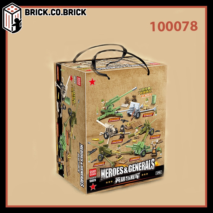 Lắp Ráp Đội Quân Liên xô Đồ chơi Xếp hình Mô hình Chiến Trường Thế Chiến 2 WW2 QuanGuan 100078