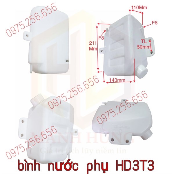 Bình Nước Phụ HD3T5 phụ tùng ô tô xe tải bình nước phụ huyndai