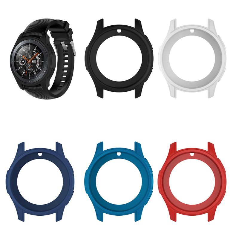 Silicone Shell Protective Frame Cover Skin For Samsung Galaxy Watch 46mm Gear