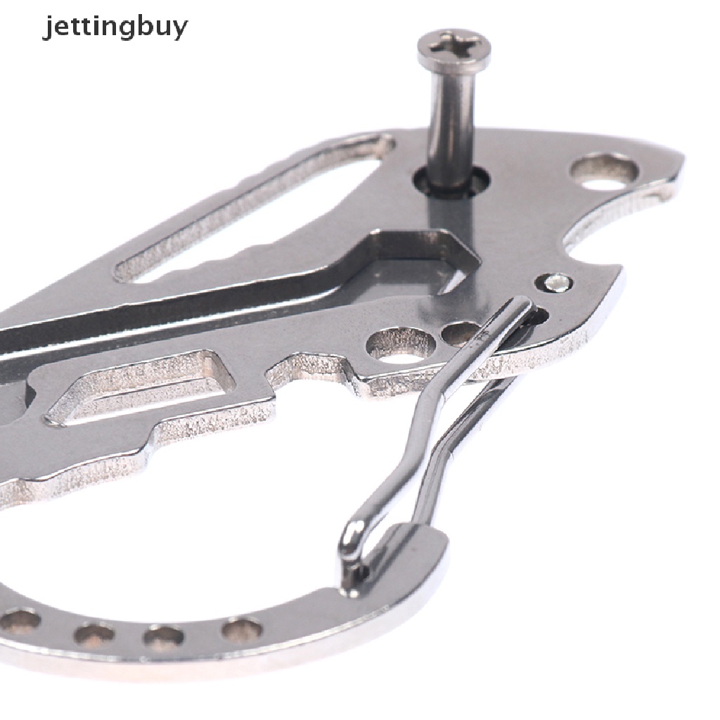 Jettingbuy MultiTool Carabiner EDC Holder Clip Gadget  Multi Purpose Hanger Buckle Tool QDD