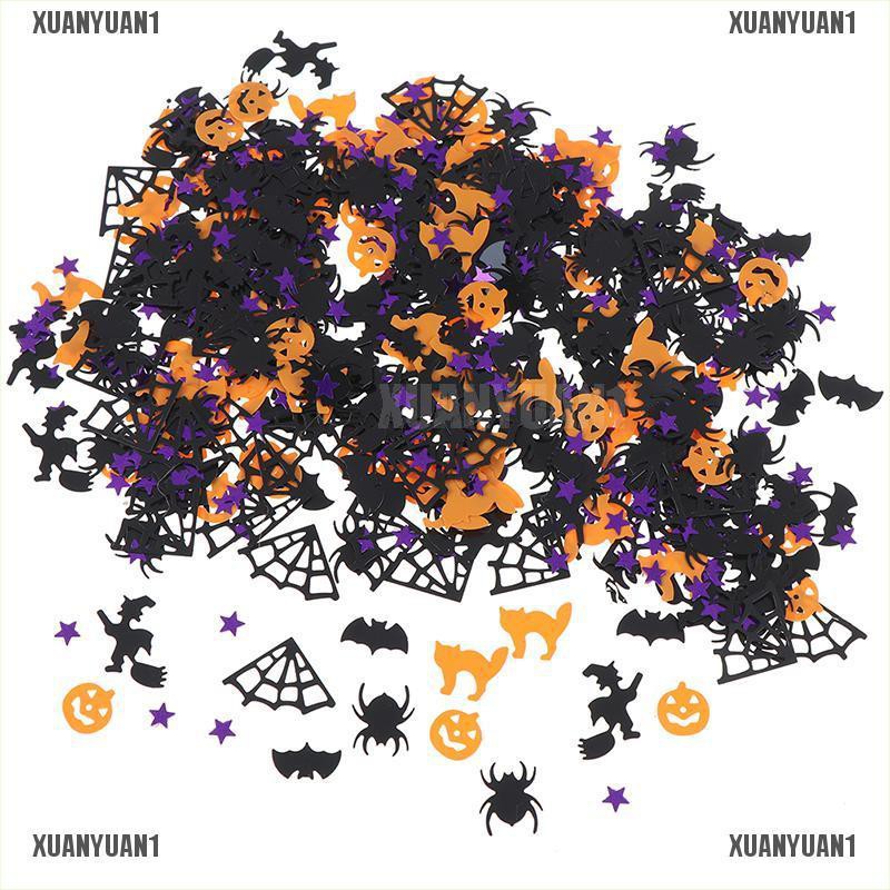 Hoa giấy hình bí ngô phù thủy dơi nhện trang trí Halloween 15g