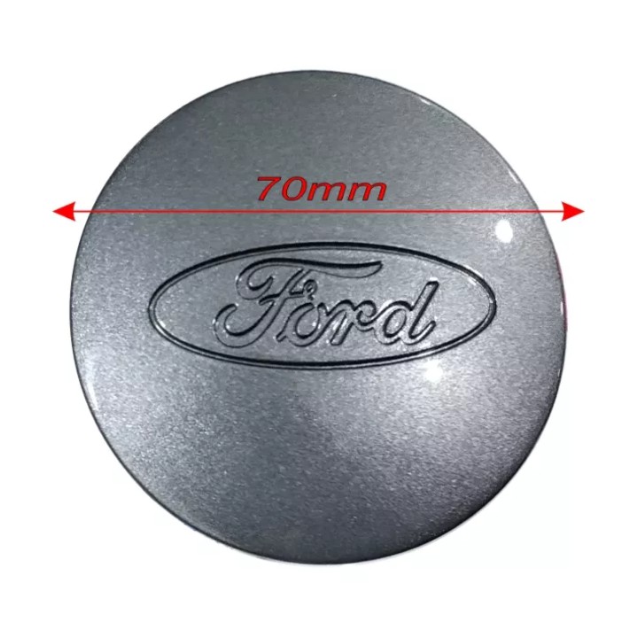 Logo chụp mâm, vành bánh xe ô tô Ford FORD70 đường kính 70mm đường kính chân gài 66mm